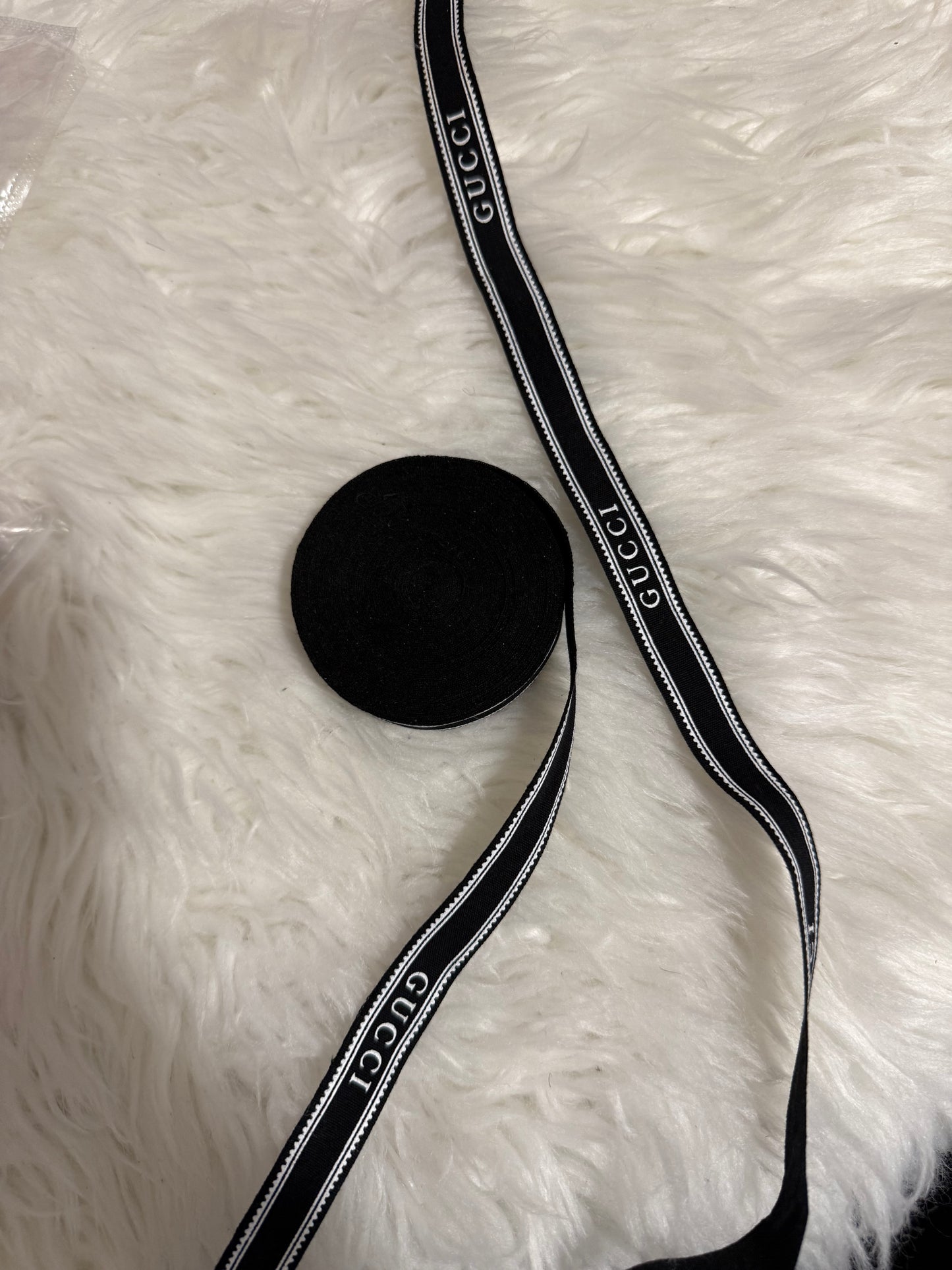 Black and white GG Ribbon-NOT IRON ON-24in