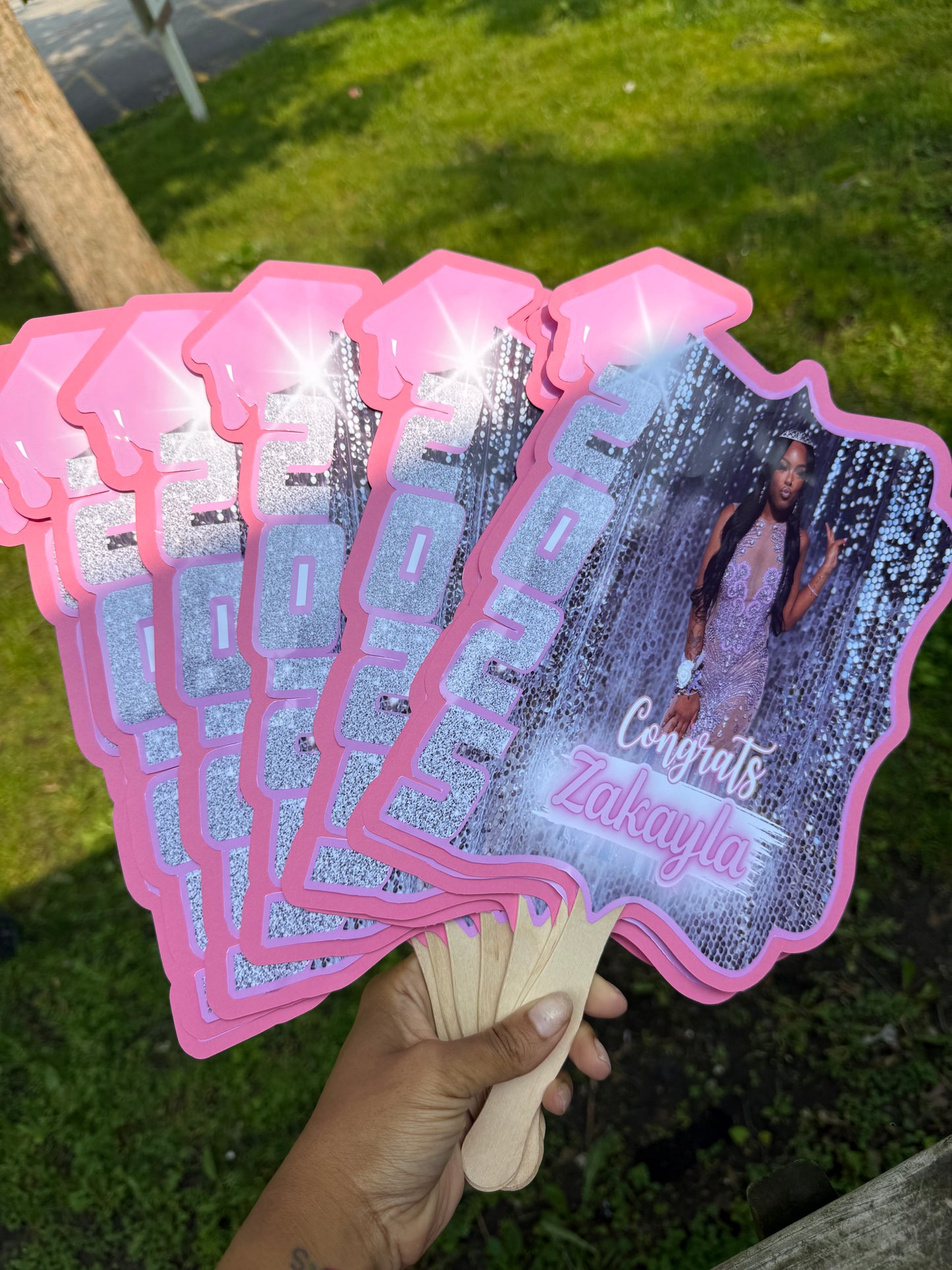 Custom Graduation Fans