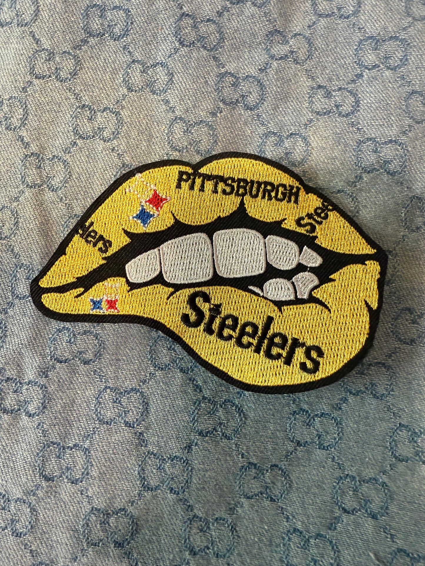 STEELERS LIPS IRON ON PATCH