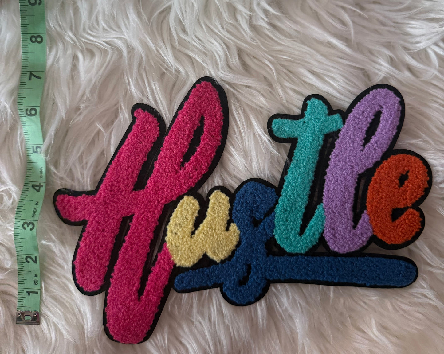 LARGE MULTICOLOR HUSTLE PATCH