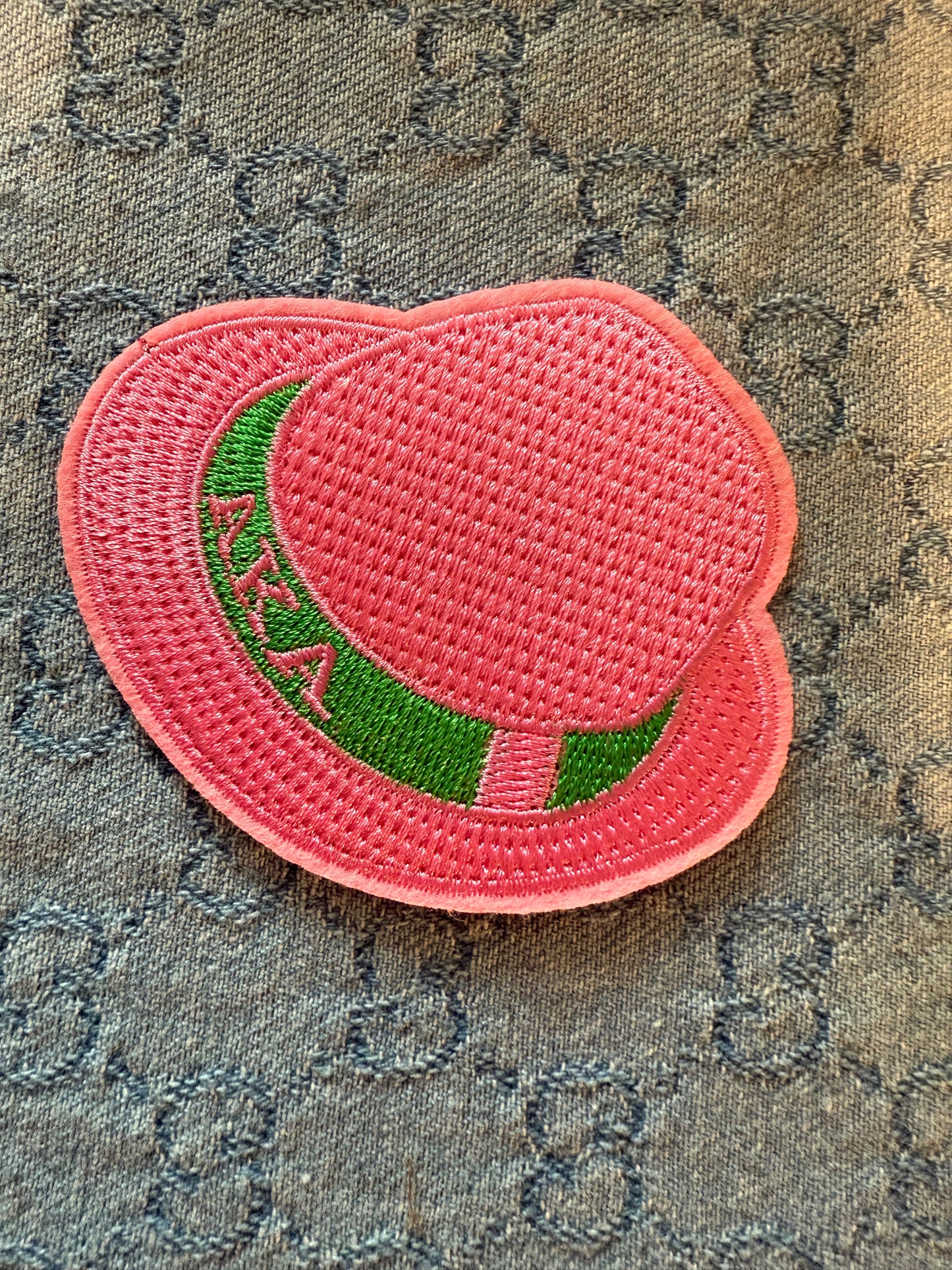 AKA SORORITY HAT IRON ON PATCH