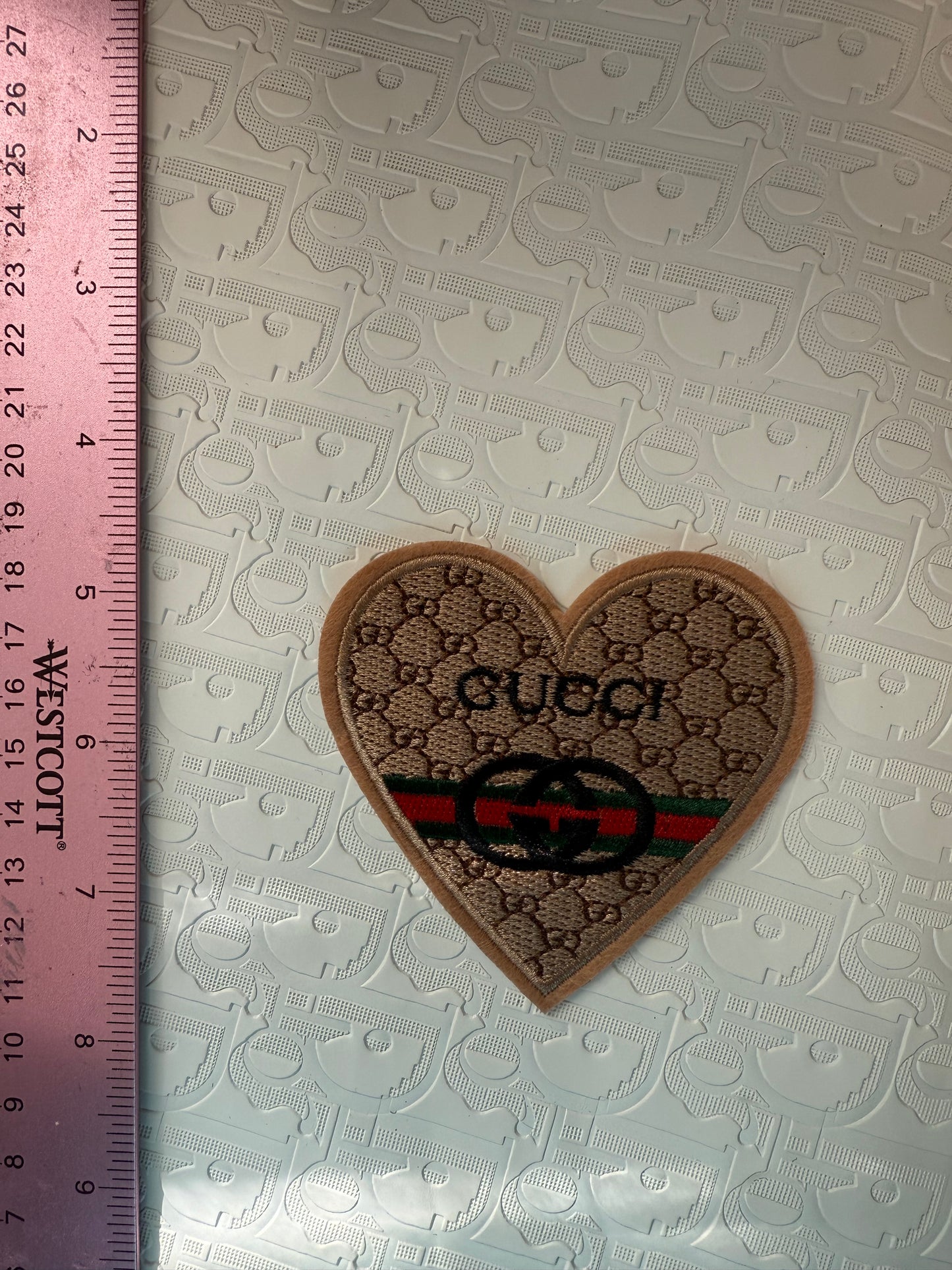 GG HEART IRON ON PATCH