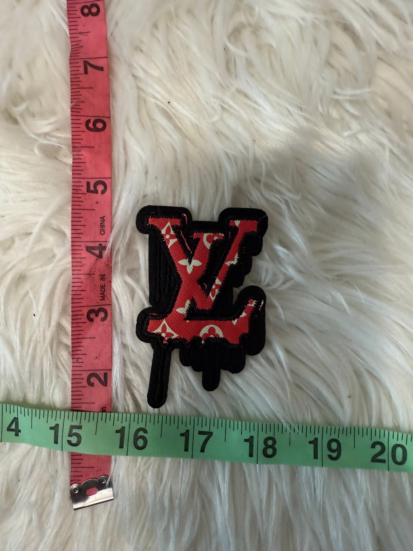 Red Faux Leather Iron On Patch