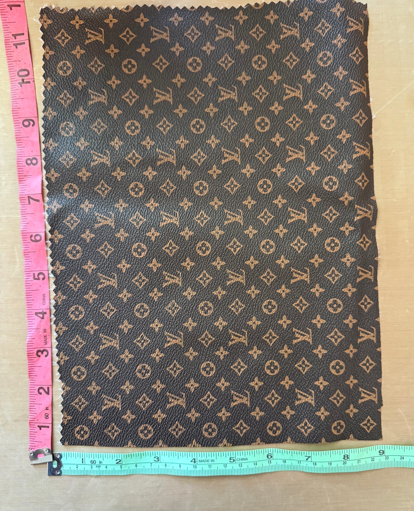 LV BROWN FAUX LEATHER
