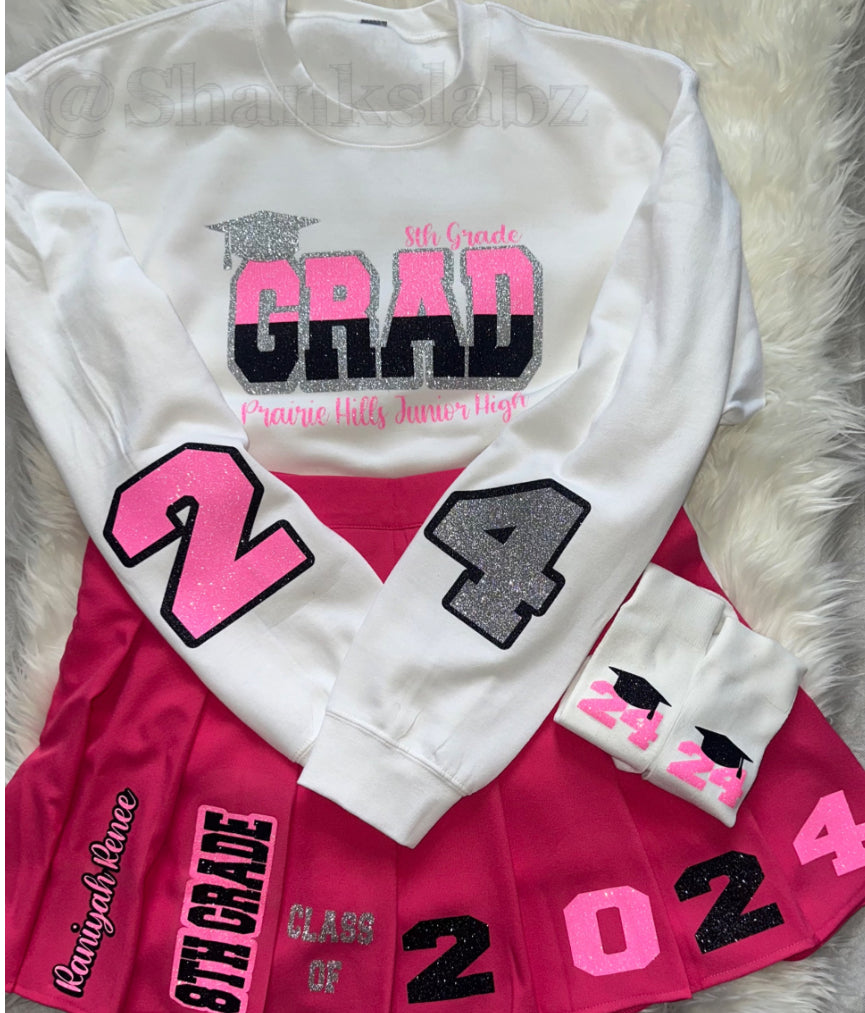 Custom Graduation Skirt Set