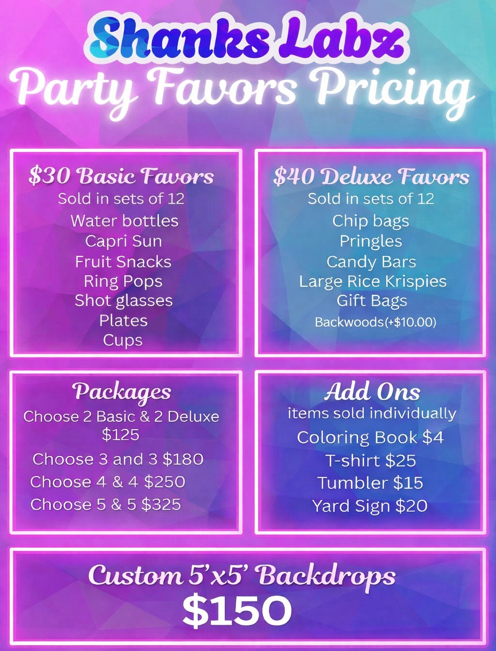 PARTY FAVOR BUNDLE