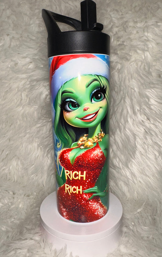 Water bottle Rich Auntie Christmas Tumbler with Spout