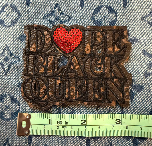Dope Black Queen iron on patch