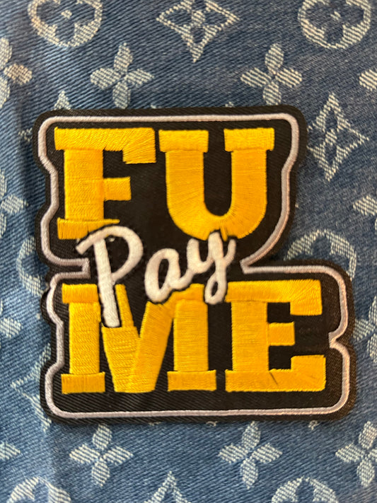 YELLOW IRON ON PATCH