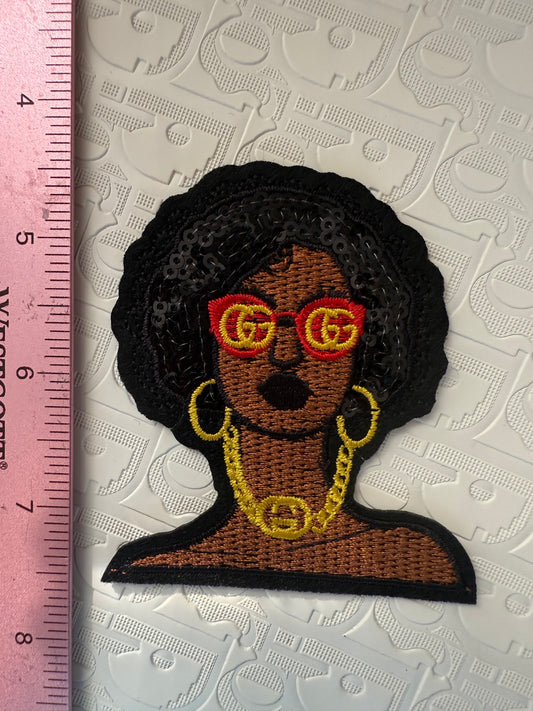 GG LADY IRON ON PATCH