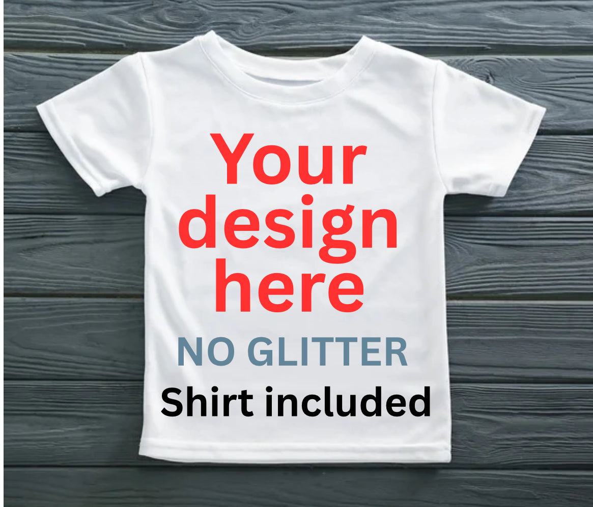 Custom Footballl shirt- no glitter- shirt included