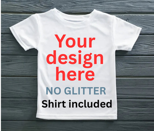 Custom Footballl shirt- no glitter- shirt included