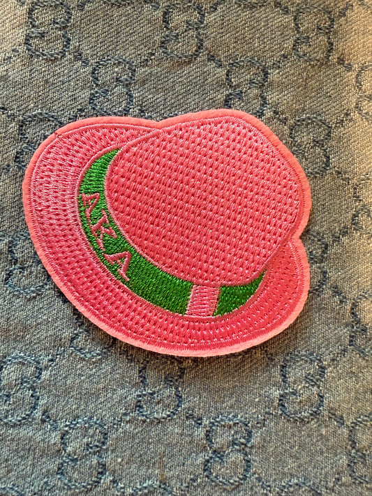 AKA SORORITY HAT IRON ON PATCH