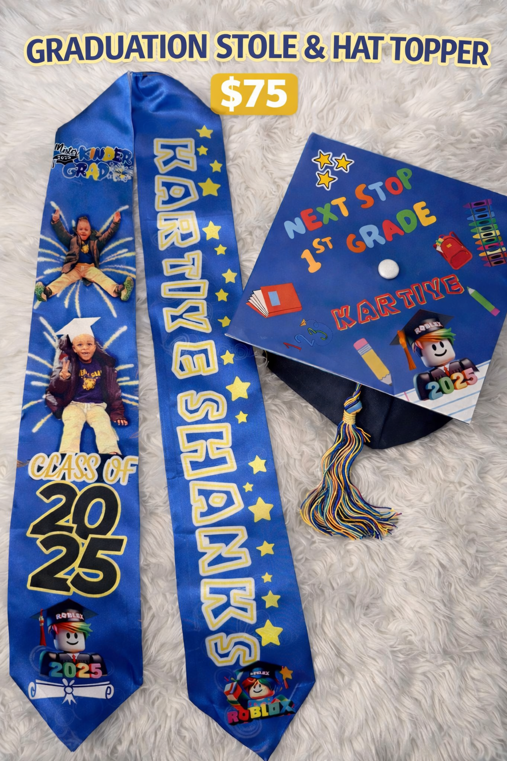 GRADUATION STOLE AND HAT TOPPER