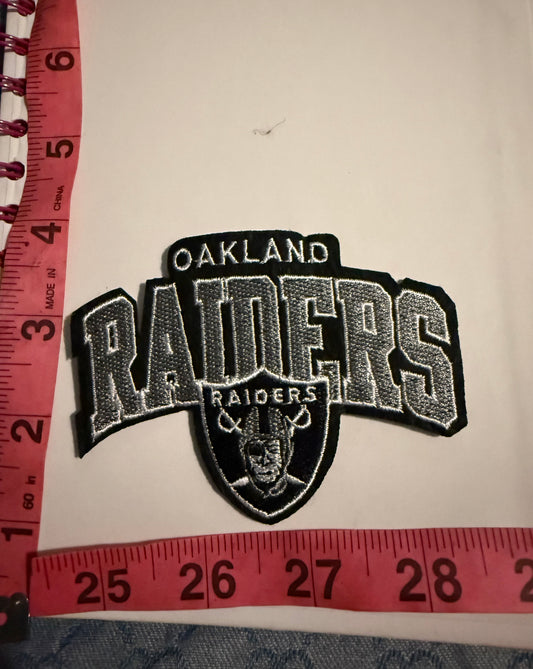 Raiders iron on patch