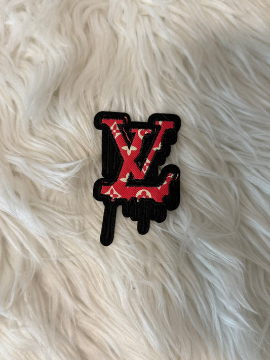 Red Faux Leather Iron On Patch