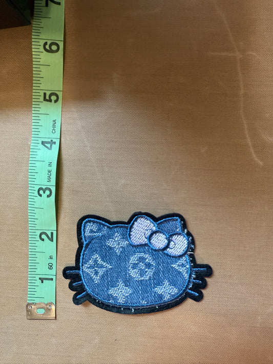 Denim LV HELLO KITTY IRON ON PATCH