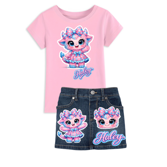 Skirt and shirt birthday outfit